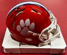 DJ Uiagalelei Signed Mini Helmet FANATICS w/Sticker CERT Clemson Tigers NCAA QB!