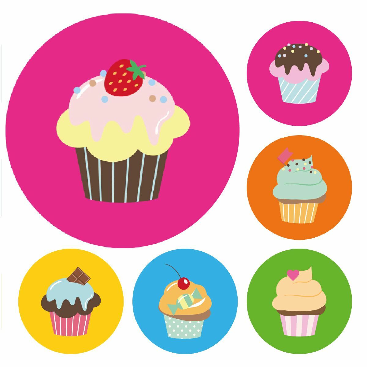 900 Mini Cupcake Reward Dots 10mm Glossy Teacher Reward Stickers