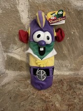 VTG CR Gibson Larry Boy Cucumber Beanie Plush Veggie Tales Stuffed Toy 9  NWT