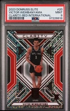 2023-24 Elite- Victor Wembanyama- Clarity #20 Red International (RC) PSA9
