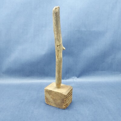 Early Vintage Primitive Wooden Mallet Tenderizer