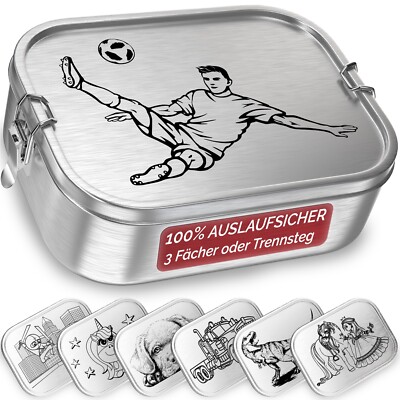 TAKWAY Edelstahl Brotdose mit Fächern 800ml | auslaufsichere Lunch Box | B-Ware