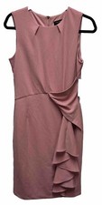 NWT Tahari ASL Side Drape Sheath Dress Career Size 6 in Pale Rose Sleeveles $139