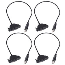 4x USB 2.0 to Mini SATA 7 6 13Pin Adapter Cable for Laptop CD/DVD ROM Drive