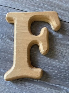 Wooden letter F crafting design 6 1/2" X 5 1/2"