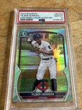 Yilber Herrera, PSA 10, Lunar Glow Refractor, 1st Bowman, Gen MT
