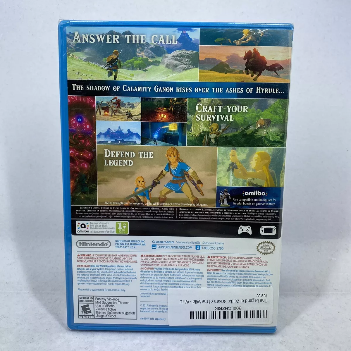 Nintendo Wii U The Legend Of Zelda Breath Of The Wild New Sealed