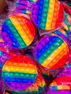 Pop it Toys. 10 Pop out toys. Stress reliever toys.Pack of 10. Rainbow toys