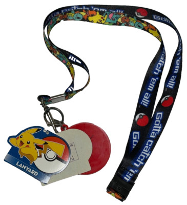 NEW Pokemon Gotta Catch 'Em All Lanyard 2016 Pokeball Charm Neck Key Chain