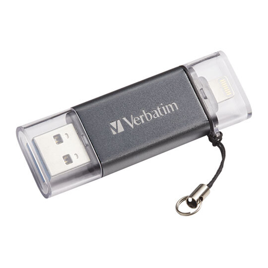 Verbatim 49304 16gb Dual USB 3.0 Lightning Drive Graphite for sale 