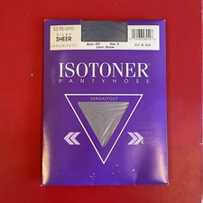 Vintage 1988 Isotoner Silky Sheer Pantyhose Women's Denim Size 1 Style 502