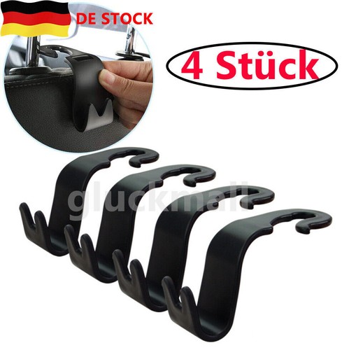 Auto Aufbewahrungshaken 4 Stück - Schwerlast Haken Für Rücksitz Kopfstütze