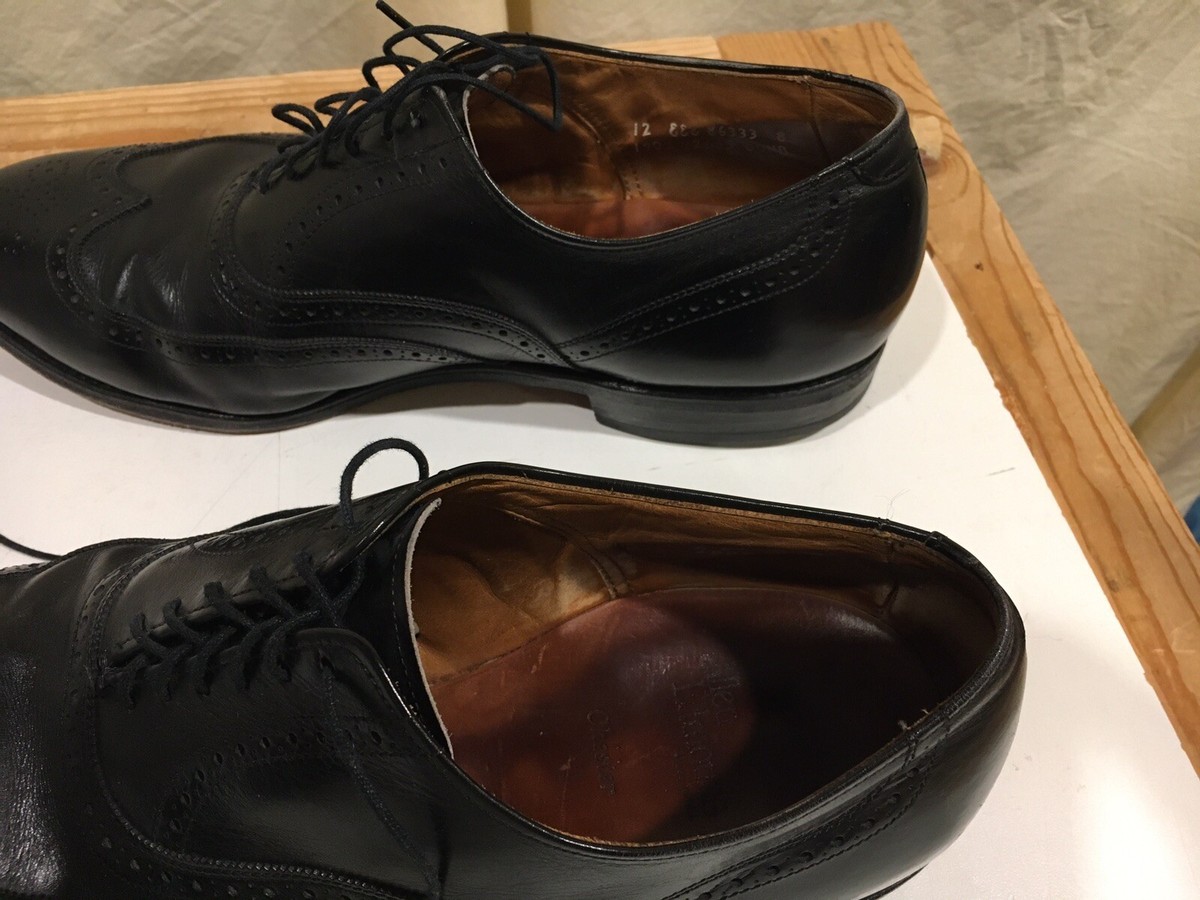 Allen Edmonds 1903 Chester Black Leather Wingtip Dress 