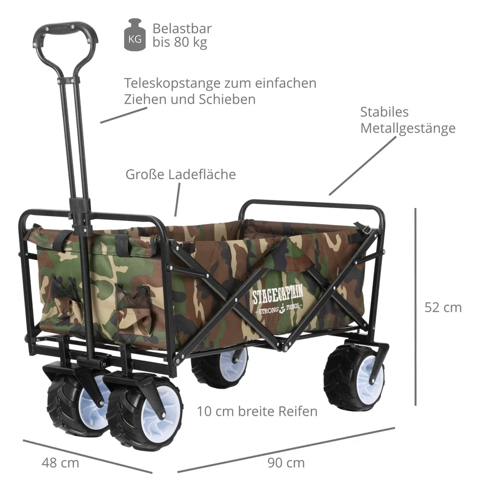 Bollerwagen Faltbollerwagen Handwagen faltbar klappbar Transportwagen Wagen Tarn - Bild 3 von 4