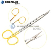 Tc Kelly  Scissors 16cm  Curved Micro Surgery With Tungsten Carbide Inserts