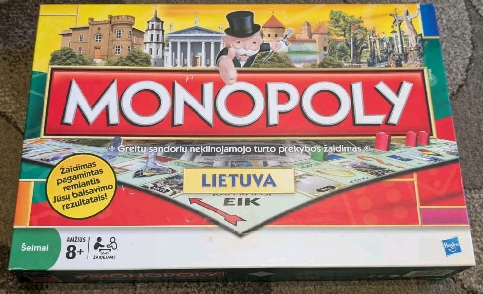 Monopoly Lietuva Edition: Lithuanian Language - Hasbro (2011) Complete & VGC