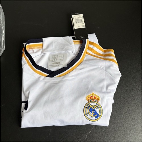 adidas Real Madrid Vini Jr. #7 Soccer Jersey White Gold Navy Official