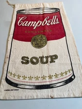 feedsack, rare Campbell soup, unopened, 26 1/2 x 15 1/2,