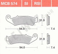 Trw ScheibenbremsbeläGe Mcb 574 Mit Abe