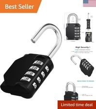 Heavy Duty Weatherproof Combination Lock - 4 Digit Security for Lockers Gates