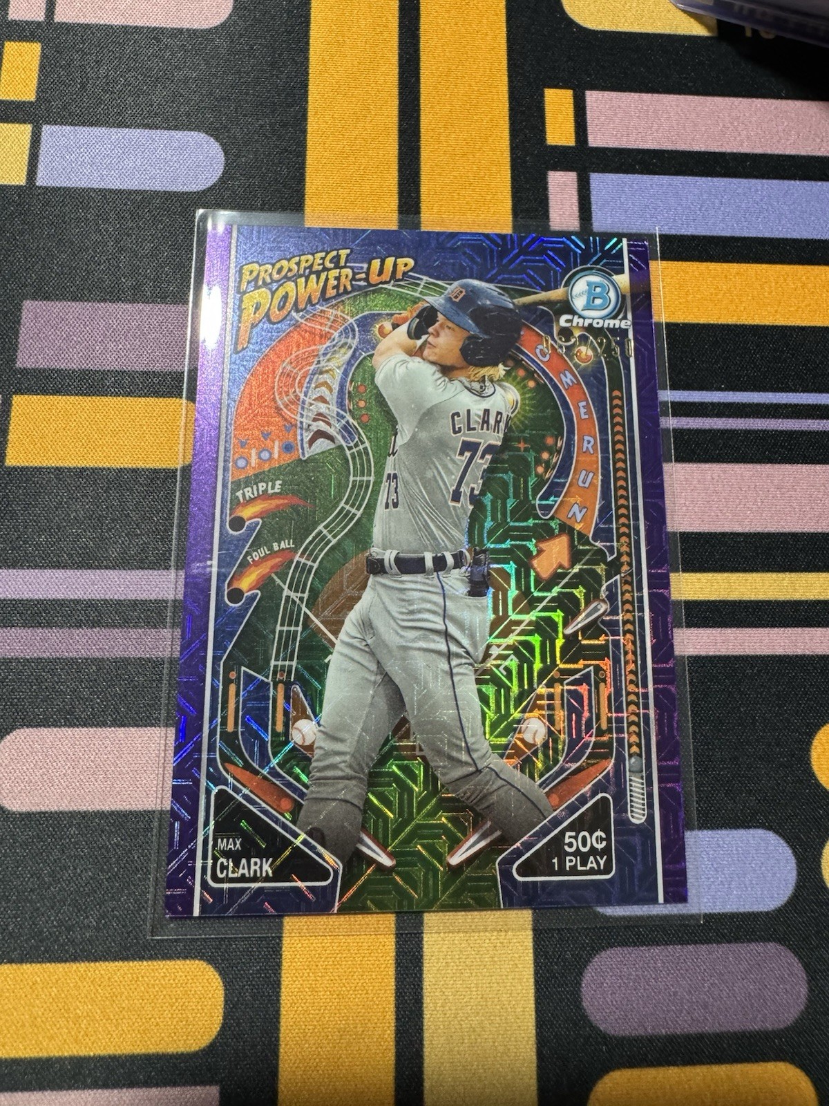 2024 Bowman Max Clark Prospect Power-Up Mojo Purple Refractors /250