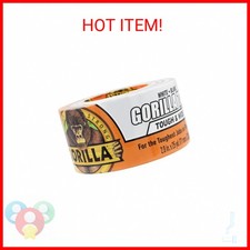 Gorilla Tape Tough  Wide, White Tape, 2.88" x 25 yd Pack of 1 - Heavy Duty an