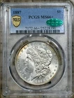 1887 P Morgan Silver Dollar PCGS MS-66+ CAC Gold Shield