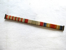 NASTRINO DECORAZIONE MEDAGLIA CAMPAGNA GUERRA  WWI NASTRO SU BARRETTA METALLO