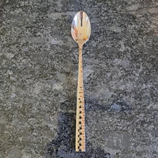 Fortessa Lucca Faceted Set 12 Iced Tea Spoons - 18/10 Stainless Steel Flatware