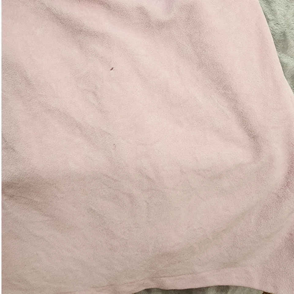 Vintage 70s Gilead Robe Womens M Pink Arnel Nylon Flannel Long Pleated Ribbon - Image 4 of 4