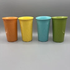 Lot of 4 Vtg Stanley Home Products 7 oz Plastic Stacking Juice Cups Westfield MA