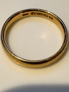 Vintage Samuel Hall 22 Carat Birmingham Gold Ring 4g
