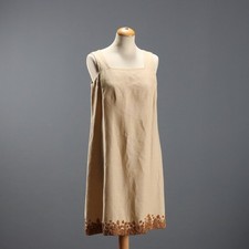 Abito Sartoriale Vintage Lino Ecrù Taglia L Italia Anni 50-60 Originale