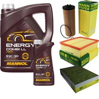 Mann Inspektionspaket 6L Mannol Energy 5W-30 FüR Audi A6 Avant 2.5 TDI Quattro