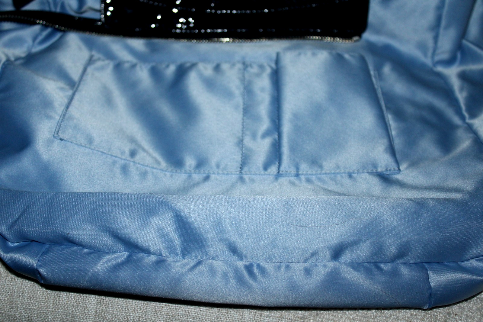 Coach # 15991 Madison Maggie Blue Patent Leather Pleated Hobo Shoulder Bag thumbnail 16