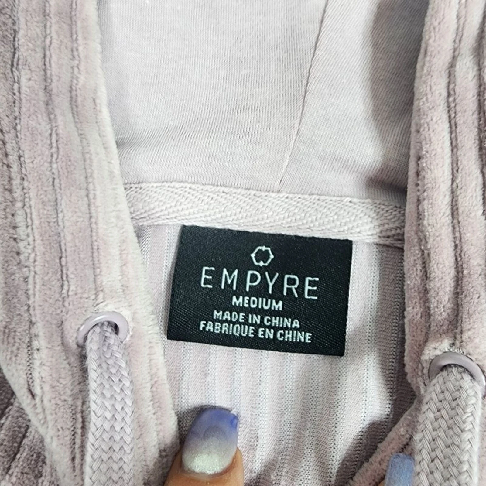 VETEMENTS Felpa con cappuccio e zip EMPYRE Amelia ZF viola taglia media