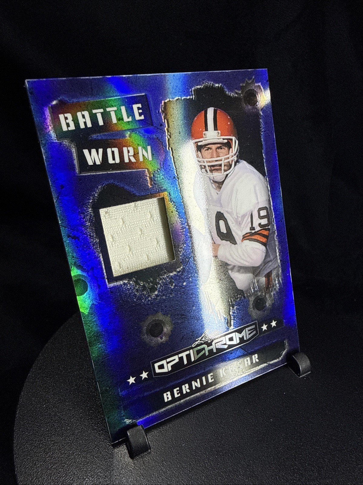 2026 Leaf Optichrome Football - Battle Worn Game-Used Jersey - Bernie Kosar #5/5 view 2