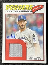 2026 Topps Heritage - Clayton Kershaw /77 - Dodgers - Real One Relic #ROR-CK