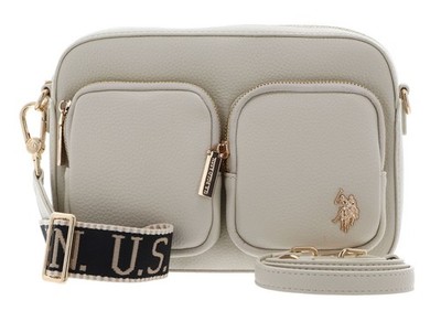 U.S. POLO ASSN. Mansion Crossbody Bag With Pockets Umhängetasche Cream White Neu