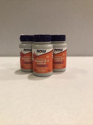 NOW Foods Vitamin D3 Softgel - 240 Count