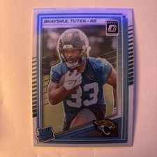 2025 Panini Donruss Optic Bhayshul Tuten #272 Rated Rookie Football Card Nm