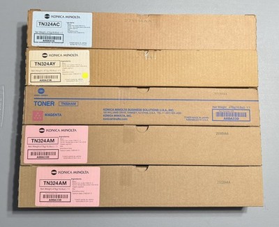 Genuine Konica Minolta TN324 Toner TN324AC TN324AY TN324AM NEW C258 C308 C368