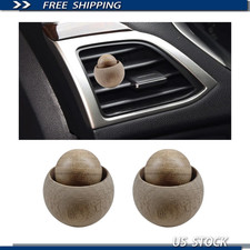 Vintage Design Wood Ball Essential Oil Diffuser Car Dashboard Air Vent