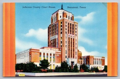 Jefferson County Courthouse Art Deco Tower, Beaumont Texas Historic Landmark Pos
