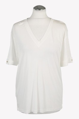 Mother of Pearl Damen Oberteil Gr. 36 (S) Weiß Oberteil T-Shirt Top Kurzarm