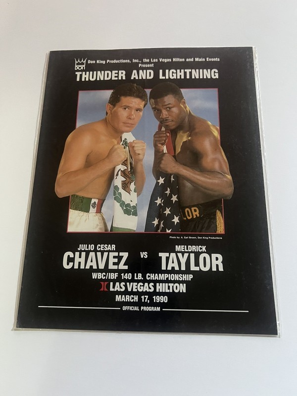 Vintage Julio Cesar Chavez vs. Meldrick Taylor On Site Program /Scorebook 1990