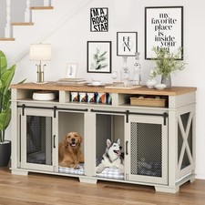 71" Extra Large Dog Crate Furniture TV Stand Dog Kennel Indoor for 2 Dogs