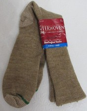 Vintage Burlington Socks Crew Men's Shoe Size 6-12.5 Camel Interwoven Duramax