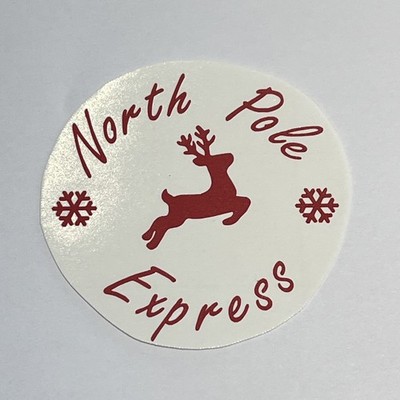 MASSANFERTIGUNG FARBE 8cm Nordpol Lieferung Vinyl Aufkleber Buchstabe an Santa Weihnachten