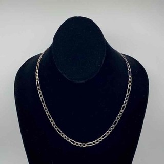 Collana catena Figaro in argento sterling 925 20" 5 4 mm 18 7 g